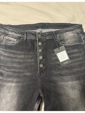 Women’s RISEN High-Rise Button-Fly Black skinny Jeans 3xl brand new with tags